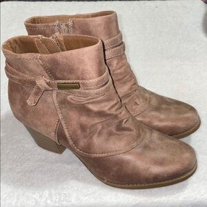 Yüü Ryker Stylish Brown Ankle Boots for Women